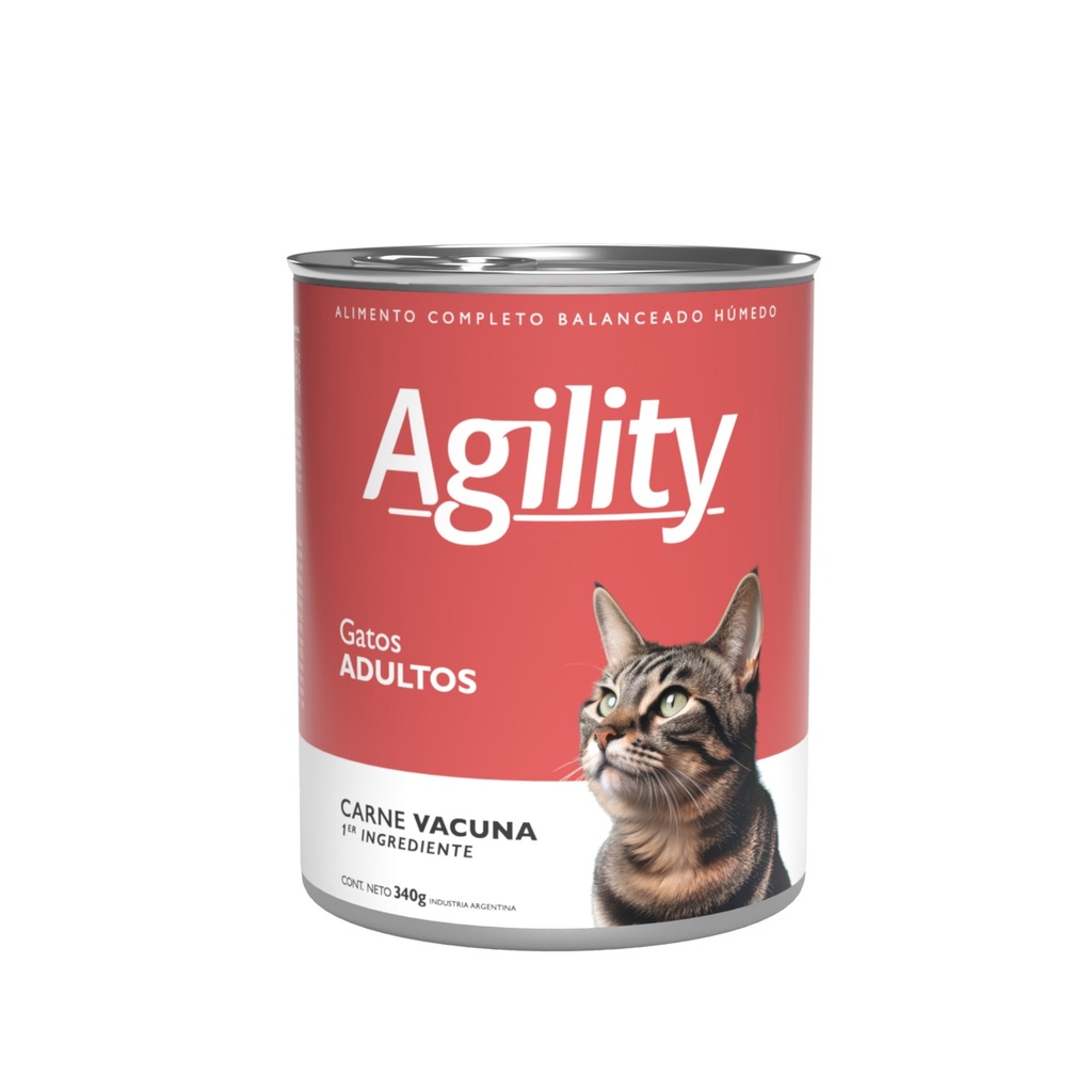 AGILITY LATA GATO CARNE X 340 GR