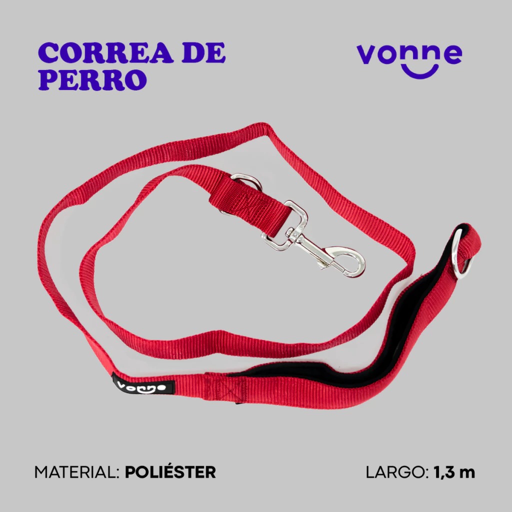 CORREA PARA PERRO 1,30 MT VONNE