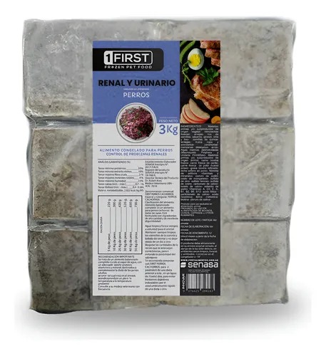 FIRST CONGELADO PERRO RENAL / URINARY X 3 KG