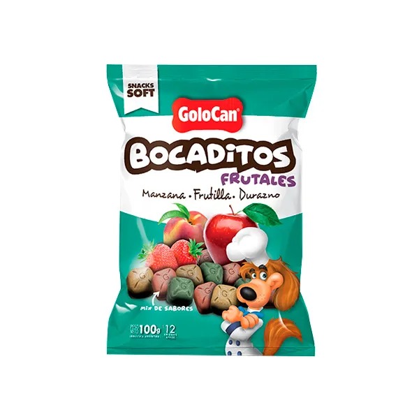 GOLOCAN BOCADITOS MANZANA-DURAZNO-FRUTILLA X 100 GR