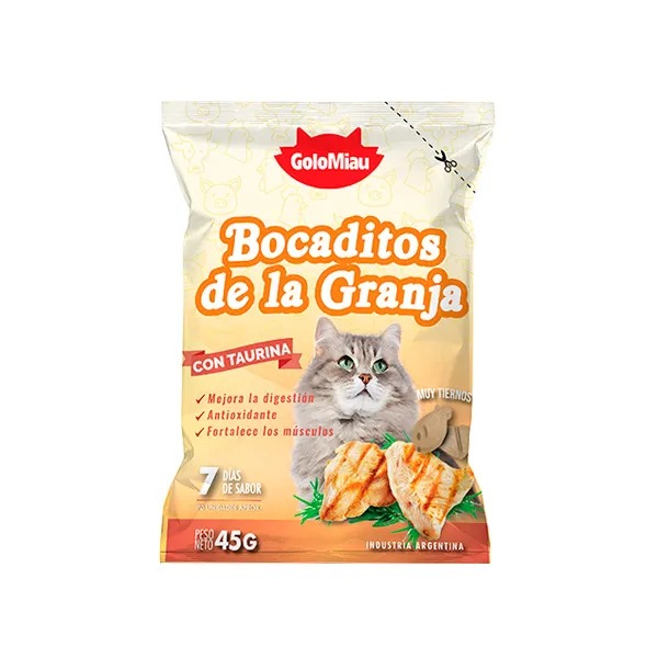GOLOMIAU BOCADITOS DE LA GRANJA X 45 GR.