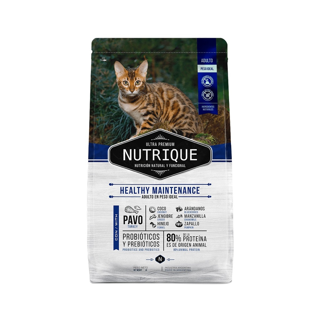 NUTRIQUE GATO ADULTO HEALTHY MAINTENANCE X 2 KG