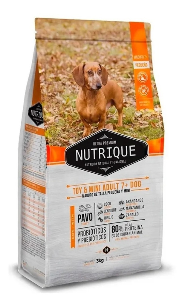 NUTRIQUE PERRO TOY Y MINI ADULTO +7  X 3 KG