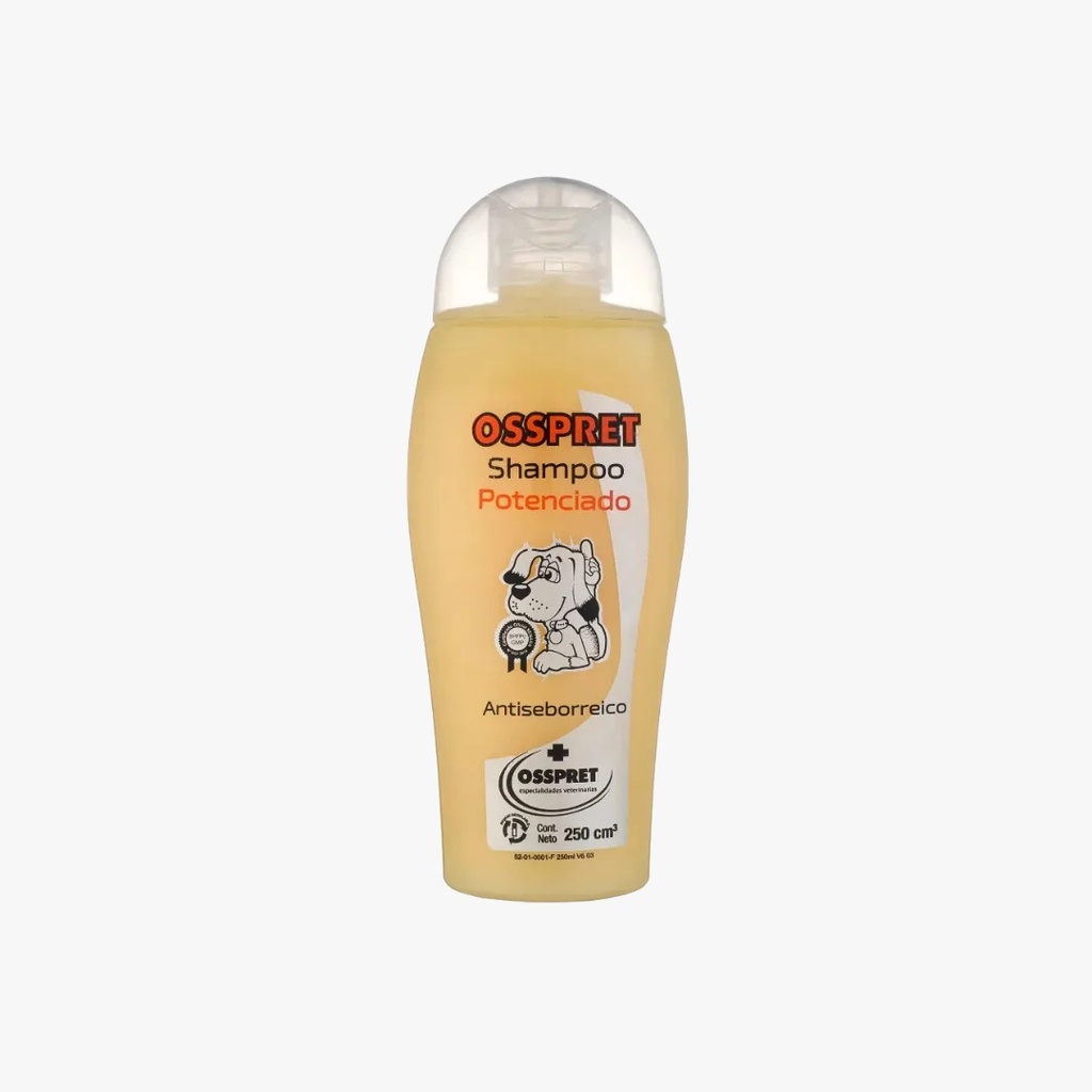 OSSPRET SHAMPOO POTENCIADO ANTISEBORREICO X 250 CC