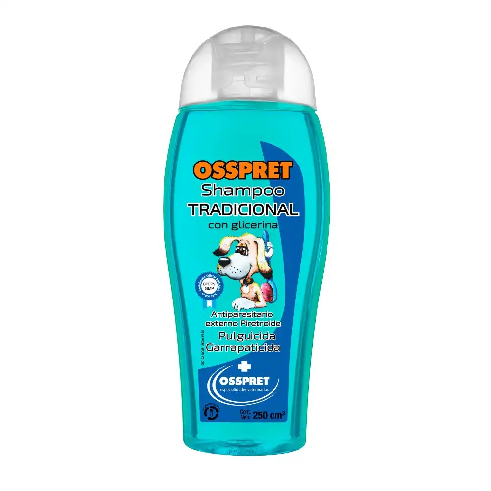 OSSPRET SHAMPOO PULGUICIDA TRADICIONAL X 250CC
