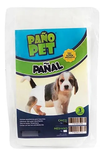 PAÑAL PAÑO PET MEDIANO  (3 KG)