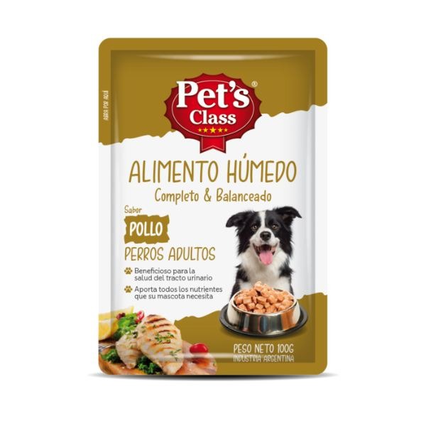 PETS CLASS POUCH PERRO POLLO X 100 GR