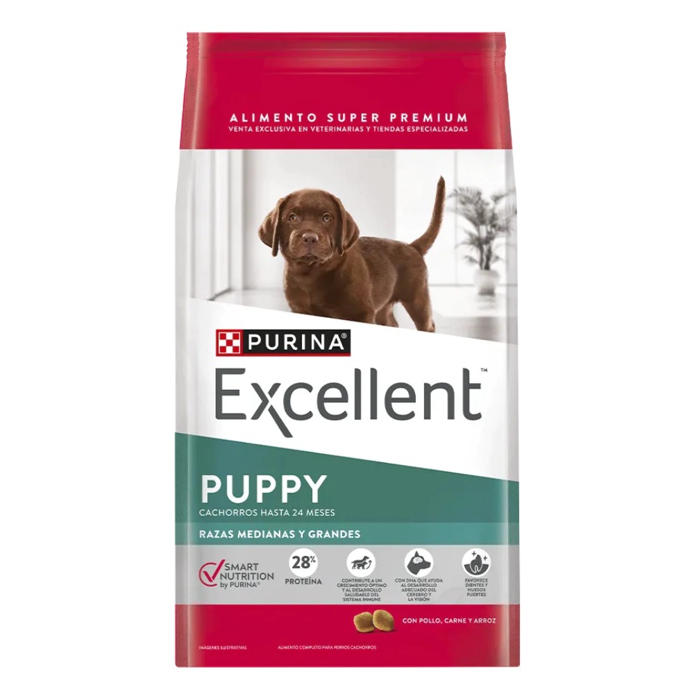 PURINA EXCELLENT PERRO PUPPY MED  X 3 KG.