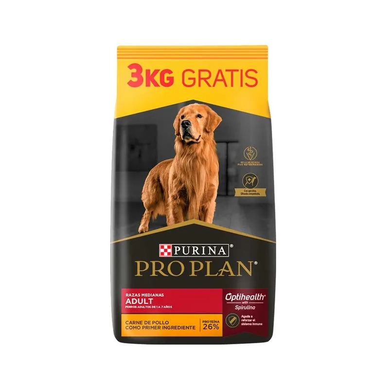 PURINA PRO PLAN AD MEDIANO PROMO X 15+3 KG.