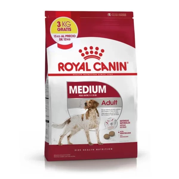 ROYAL CANIN MEDIUM AD PROMO X 15+3 KG.