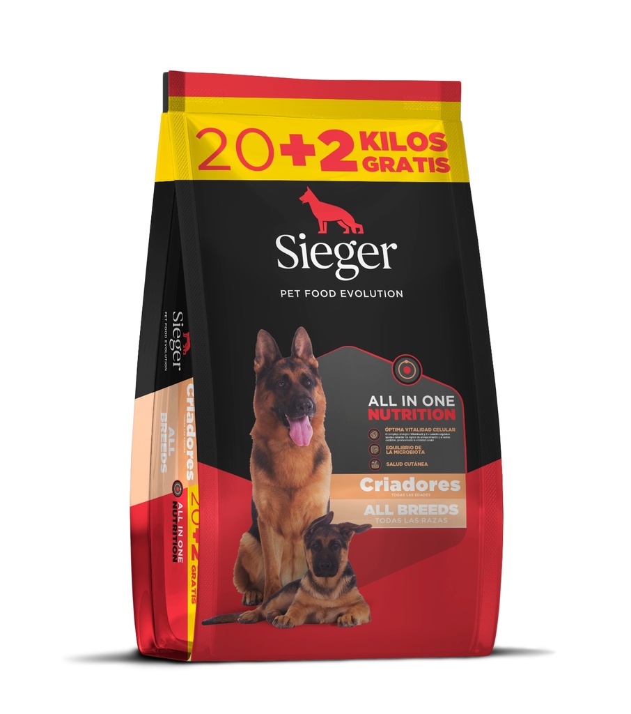 SIEGER CRIADORES X 20+2 KG GRATIS
