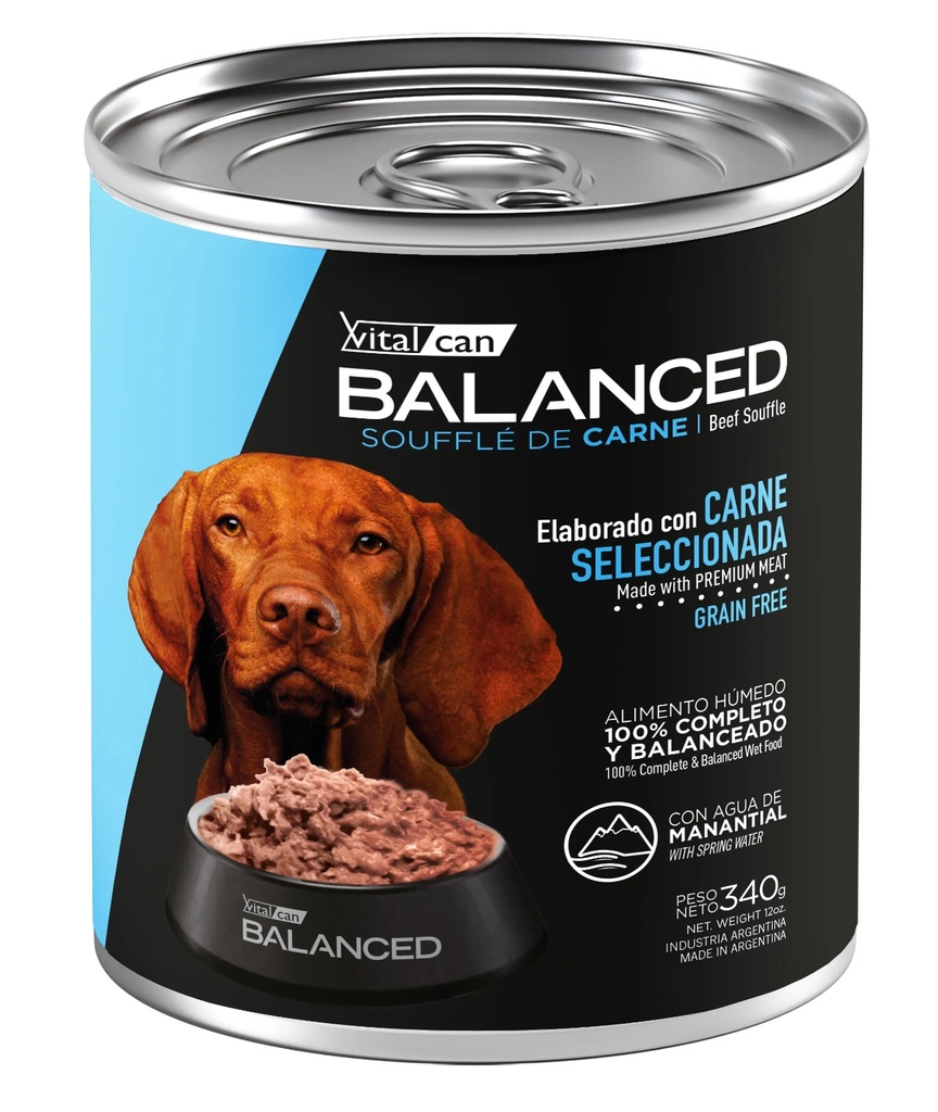 VITAL CAN BALANCED LATA PERRO CARNE ADULTO X 340 GR