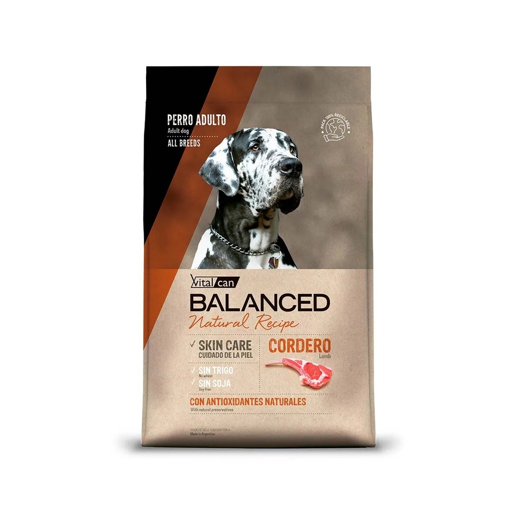 VITAL CAN BALANCED PERRO CORDERO Y ARROZ X 3 KG