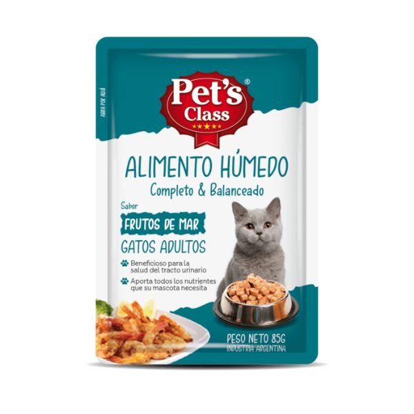 PETS CLASS POUCH GATO FRUTOS DEL MAR X 85 GR