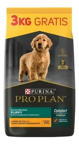 PURINA PRO PLAN PUPPY MEDIANO X 15+3 KG.