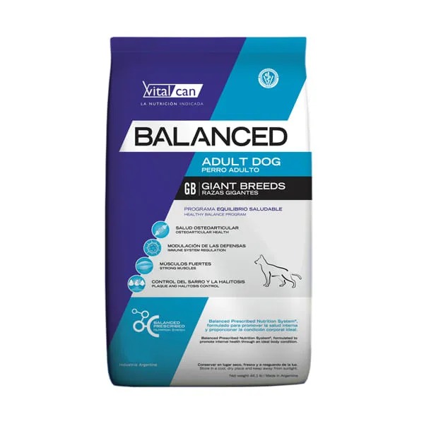 VITAL CAN BALANCED PERRO ADULTO RAZA GIGANTE X 20 KG