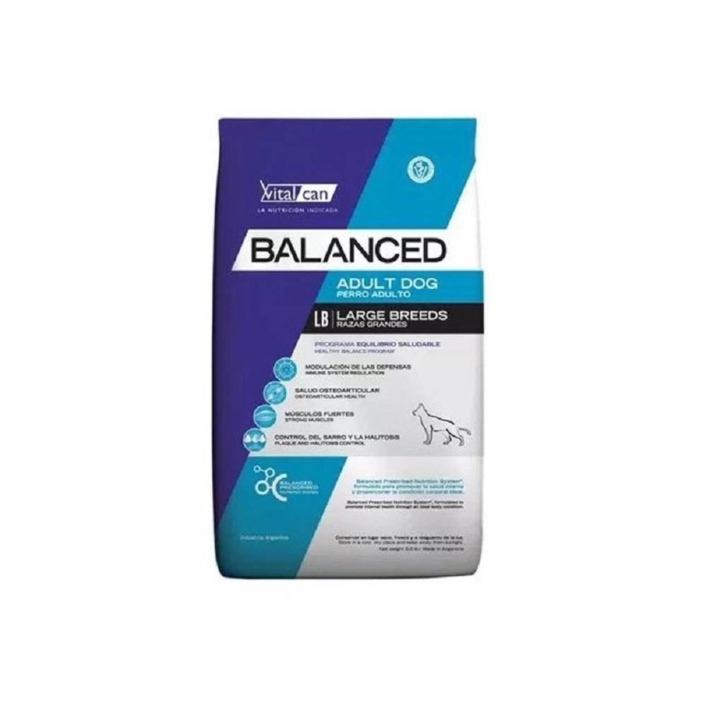 VITAL CAN BALANCED PERRO ADULTO RAZA GRANDE X 15 KG.