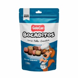 [0804-3712] GOLOCAN BOCADITOS DE CARNE - POLLO Y CHOCOLATE X 500 GR