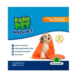 [0805-4747] PAÑO PET WASH PET X 6 U