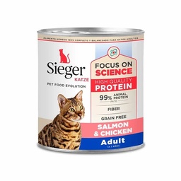 [2419-4166] SIEGER GATO ADULT WET SALMÓN Y POLLO LATA X 340 GR