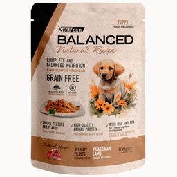 [0501-5100] VITAL CAN POUCH PERRO CACHORRO CORDERO X 100 GR
